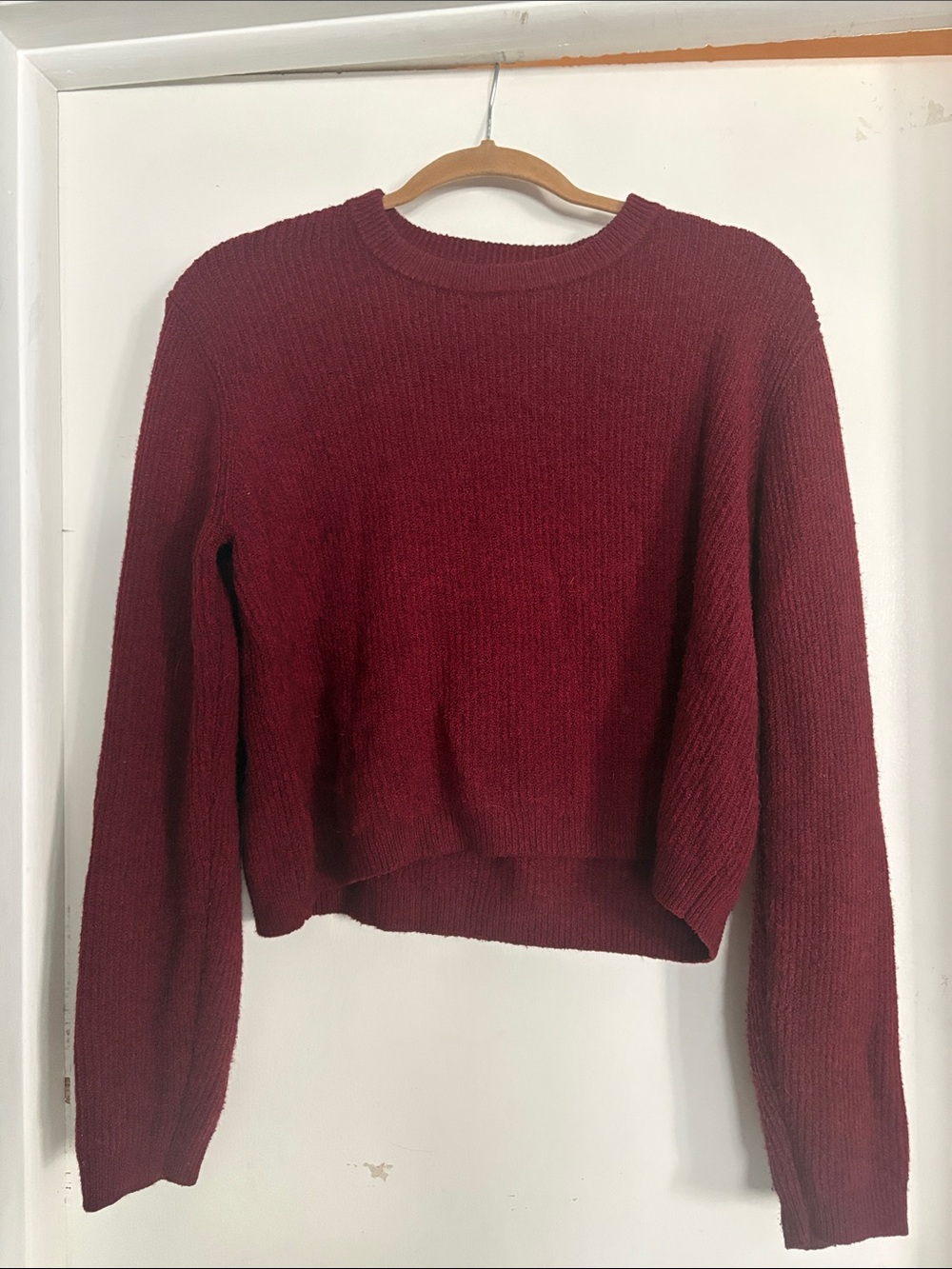 Women's Crewneck Sweater in Burgundy